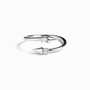 Anillo Personalizado de Doble Flecha con Circonitas para Mujer, Estilo Europeo y Americano, Talla Ajustable, Joyería para Chicas - Product Image 6