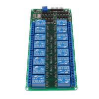Module de carte d'interface relais 16 canaux 5V avec optocoupleur LED LM2576 à fixation par vis pour kit DIY PiC