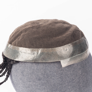 Tupé brasileño de cabello humano virgen para <span class=keywords><strong>hombre</strong></span> Color negro azabache <span class=keywords><strong>Afro</strong></span> Crnrow Box <span class=keywords><strong>Trenzas</strong></span> Tupé de encaje completo - Product Image 6
