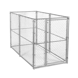 Cheap 5'x10'x6ft Animal Cages Wholesale / Galvanized Steel Dog House, Chain Link Fence & Gate Panels Dog Pet Kennel Hot Sale