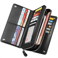 Harga Pabrik Dompet Kulit PU Unisex Yinghao dengan Ritsleting, Fitur RFID Blocking & Multifungsi-Grosir