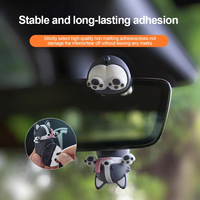 Diffuseur de parfum solide pour voiture en résine en forme de chien mignon pour rétroviseur, désodorisant d'ambiance en silicone pour l'intérieur de la voiture