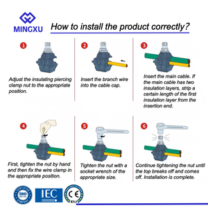 Connecteurs de câbles électriques isolés ABC à faible tension JJC-6, pince à perforation/perforation d'isolation de fil, accessoires électriques - Product Image 4