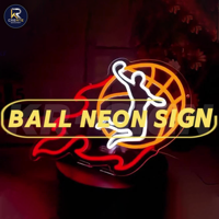 Enseigne néon LED Panier de basket Silhouette Slam Dunk, Lampe murale lumineuse pour Bar sportif, Terrain de sport, Chambre, Salle de jeux, Décoration de Man Cave