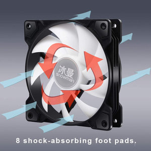 눈사람 PWM 4 핀 ARGB 120mm PC 케이스 조용한 팬 12CM 냉각 사일런트 <span class=keywords><strong>CPU</strong></span> 쿨러 12V DC 속도 동기화 <span class=keywords><strong>RGB</strong></span> 팬 조정 - Product Image 6