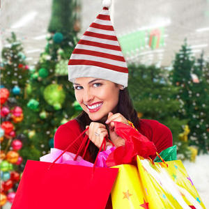 Noel baskılı çizgili şapka Elk kar tanesi noel çocuklar yetişkin şekli parti dekorasyon giyinmek parti şapka noel şapka - Product Image 3