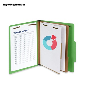 Heavy Duty Green Office File Organizer 2 <strong>Dividers</strong> Pressboard Letter 2 File <strong>Folder</strong> 3.5 Inch Expansion for Teacher Medical Paper - Product Image 5