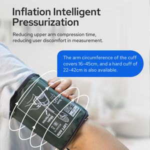 TRANSTEK New Blue Backlit Display Grande Tela Portátil Digital Máquina de Pressão Arterial Recarregável Braço Esfigmomanômetro - Product Image 5