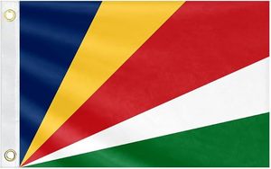 Drapeau bateau des <span class=keywords><strong>Seychelles</strong></span> double face aux couleurs vives avec 2 œillets en laiton à l'extérieur - Product Image 4
