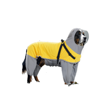 بيع بالجملة فاخر حديث ترفيهي معطف واق من المطر للكلاب الأليفة مخصص مقاوم للرياح مقاوم للماء من البوليستر ملابس عصرية بشعار العلامة التجارية الخاصة - Product Image 4