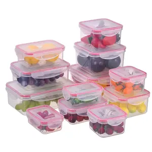 Servies Sets 12 Stukken Magnetron Plastic Voedsel Container Luchtdicht Maaltijd Prep Voedsel Opslag Containers Set