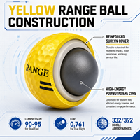 Balles de golf personnalisées vierges en deux parties pour le practice, impression sur mesure, vente en gros XJT GOLF 2PC RANGE BALLS