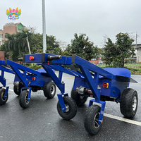 Chariot électrique en acier commercial de 1000 kg, déplacement facile, remorque de voiture, transpalette manuelle pour le déplacement de marchandises gonflables, Airfunpro