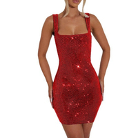 2025 diamants paillettes dos nu robe Sexy pour femmes Robes moulante Mini robe d'été Vestidos soirée Club robe de soirée