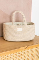 Sac de rangement pour couches bébé en corde de coton, nouvelle tendance, écologique, imperméable, avec séparateur, vente en gros