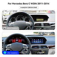 Écran autoradio MOOKAKA 12,3+8,8 pouces pour Mercedes Benz C W204 2011-2014 Android 15 Navigation GPS CarPlay sans fil Plug & Play