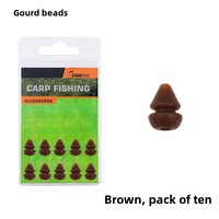 Kit d'équipement de pêche à la carpe européenne, avec perles de camouflage marron, pour la pêche en mer et la pêche au lancer, et petits accessoires