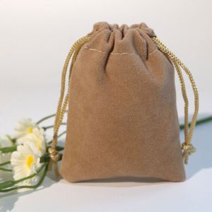 Custom Logo Velvet Portable <b>Jewelry</b> Pouch Wholesale Thickened Plush Drawstring Bag Personalized <b>Packaging</b> Pouch for Jewellery - Product Image 4