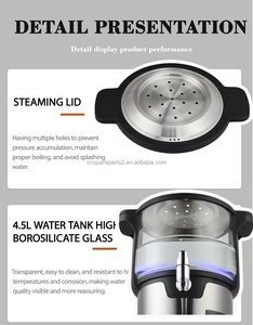 Bollitore elettrico elettrico in vetro intelligente moderno e digitale per il tè <span class=keywords><strong>turco</strong></span> bollitore Samovar doppio tè con teiera che fa il tè - Product Image 6