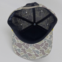 Topi Snapback Gorras Berbahan Kain Tenun dengan Logo Patch, Model 5 Panel, Desain Old School Duck Camo, Cocok untuk Berburu dan Memancing,  OEM Custom untuk Pria