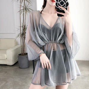 Maillot de bain une pièce OEM/ODM pour femme, à manches longues, séparé, protection solaire, respirant, écologique, grandes tailles, poitrine petite, conservateur - Product Image 2