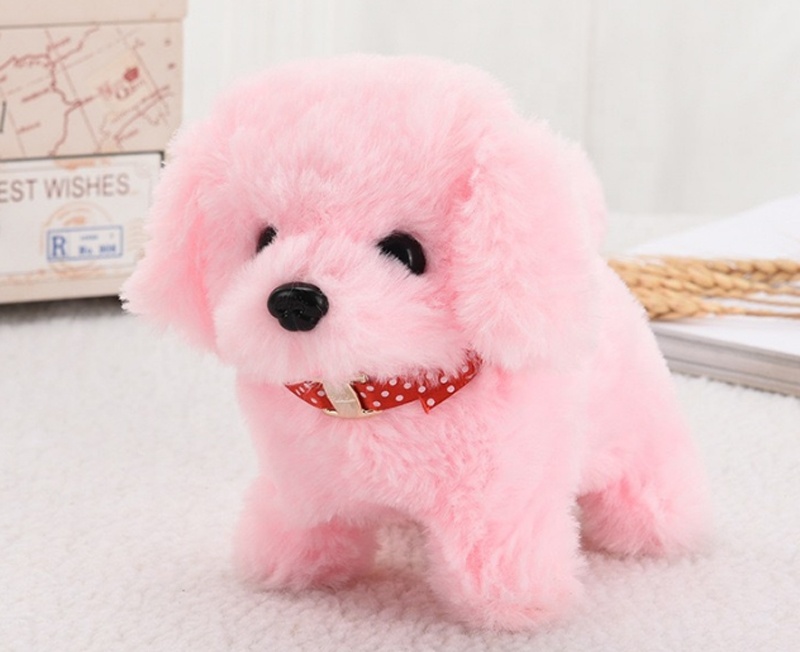 AM108-60-B-12 Realistic Robot Puppy - Interactive Plush Toy Dog with Walking Barking