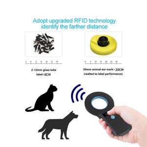 Lector RFID portátil al por mayor de 125Khz escáner de etiquetas de microchip para animales de compañía <span class=keywords><strong>ISO11784</strong></span> LF lector de animales Rfid - Product Image 5