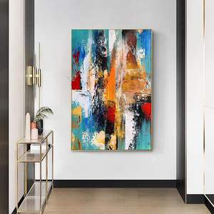 Grande peinture abstraite moderne à la palette, texture, <span class=keywords><strong>acrylique</strong></span>, sur toile, peinte à la main, salon, chambre à coucher, cadeau, peinture à l'huile, cadre - Product Image 3