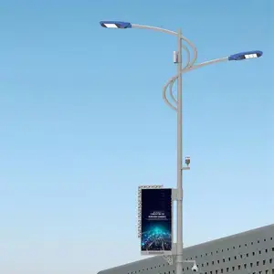 Customized Ground Electric Intelligent 18M Street Slolar Light Smart Pole For Smart City 5G 4G