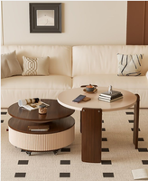 Ensemble table basse et meuble TV moderne, durable et mobile pour petits appartements