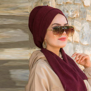 2023 musulman basique rapide Turban usage quotidien foulard doux Stretch intérieur maille Jersey Ninja <span class=keywords><strong>Najwa</strong></span> Hijab pour les femmes - Product Image 5