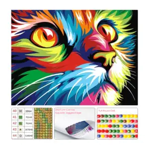 LS New Bright 5d Diy Diamond Printing cartoon cat Minnie DIAMOND PAINTING kit For Home Decoration