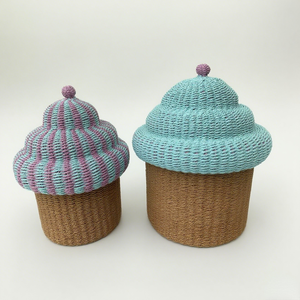 Customized <strong>Basket</strong> Paper Rope Storage <strong>Child</strong>-friendly Style Woven Handmade <strong>Basket</strong> for Living Room Bedroom Decor - Product Image 2