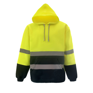 <strong>Hi</strong> <strong>Vis</strong> Hoodie Safety Wear Sweatshirt Hoodie Jacket High Visibility Safety Pullover Sweatshirt <strong>Top</strong> - Product Image 1