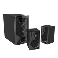 Haut-parleurs d'ordinateur 2.1 de haute qualité avec son surround, système de haut-parleurs avec caisson de basses, USB et radio FM