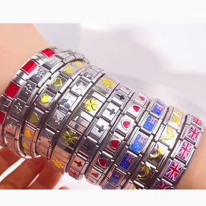 Mode classique plus de styles Ialian Charms lLinks pour Bracelets en acier inoxydable Bracelet à breloques italien Llinks pour hommes femmes - Product Image 1