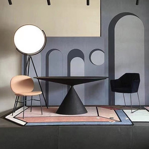 Hiện Đại Màu Đen Vòng Bàn Ăn Và Ghế Với <span class=keywords><strong>4</strong></span> 6 Chỗ Ngồi Sang Trọng Nhà Bếp Đặt Bữa Ăn Tối Wabi Sabi Đầy Đủ Ăn Đồ Nội Thất Phòng Cho 8 - Product Image 2