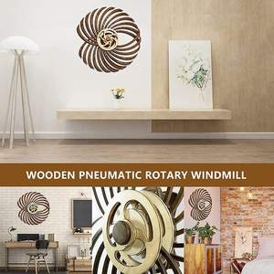 Nuovo arrivo scultura di energia cinetica in <span class=keywords><strong>legno</strong></span> 3D con motivo geometrico rotante decorazione murale mulino a vento movimento cinetico <span class=keywords><strong>parete</strong></span> arte - Product Image 4