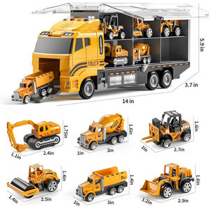 Giocattolo di attrito veicoli da costruzione giocattoli trasportino auto Set di 1:64 Mini modellino in lega di metallo auto bambini ragazzi giocattoli per bambini - Product Image 2
