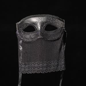 Masque de <span class=keywords><strong>mascarade</strong></span> Voile en dentelle Fête d'Halloween Mardi Gras Bal de <span class=keywords><strong>mascarade</strong></span> Accessoires de jeu de danse Noir Argent Or - Product Image 2