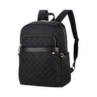 Vietnam 2 personnes diamant mignon noir Nylon tissu personnalisé sac à couches dames sac à dos pour ordinateur portable léger femme matelassé Mini sac à dos