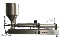 Machine de remplissage semi-automatique à tête unique de 100 à 500 ml à piston de précision pour liquides et pâtes, idéale pour la transformation de sauces, crèmes et confitures alimentaires