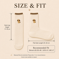 Chaussettes en coton mélangé côtelées brodées sur mesure, OEM ODM, avec logo de marque privée pour femmes
