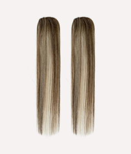 LLBeauty แฮร์พีชแบบคลิปหนีบ 10 นิ้ว ผมแท้ 100% ชนิด Remy ของจีน  ไม่มีรอยต่อ ปิดผมบาง ปิดผมขาว สีน้ำตาลเทาหม่น  สินค้าขายดี - Product Image 6