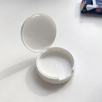 Boîte à cigarettes portable en plastique blanc avec couvercle à charnière, étui rond à fermeture à pression pour cigares, conteneur de poche pour voyage et extérieur