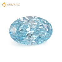 Diamant ovale cultivé en laboratoire Goldleaf, couleurs rouge, rose, jaune, bleu, 1-3 carats, clarté VVS VS, fantaisie intense, pour la fabrication de bijoux, IGI