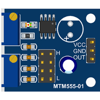 NE555 Pulse Generator Module Adjustable Frequency Duty Cycle Square Wave Signal Generator 1Hz-200kHz MTM555-01 for Arduino MCU