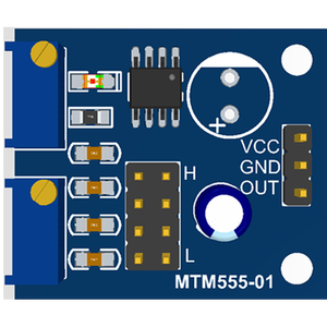 Módulo generador de pulsos NE555, generador de señal de onda cuadrada de ciclo de trabajo de frecuencia ajustable, 1Hz-200kHz MTM555-01 para Arduino MCU - Product Image 3