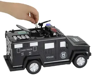 थोक बॉक्स प्लास्टिक एटीएम-स्वचालित रोल पैसे पासवर्ड फिंगरप्रिंट खिलौना कार सूअर का बच्चा बैंक उपहार ट्रक कार पैसे सूअर का बच्चा बैंक एटीएम
