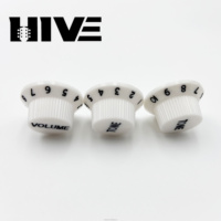 Kenop Kontrol Volume Plastik Gaya HIVE ST SQ 1 VOLUME 2 TONE Suku Cadang Gitar DIY Amplifier Elektrik Tutup Kenop Gitar